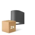 Confezione Multipack 2x D'Lite Luce Da Parete Vossem Nero | IP54 - Adatto Per 1x GU10