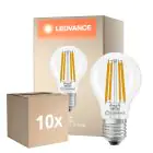 Confezione Multipack 10x Ledvance Classic LED E27 Pera Filamento Chiara 11W 1521lm - 827 Bianco Molto Caldo | Sostitutiva 100W
